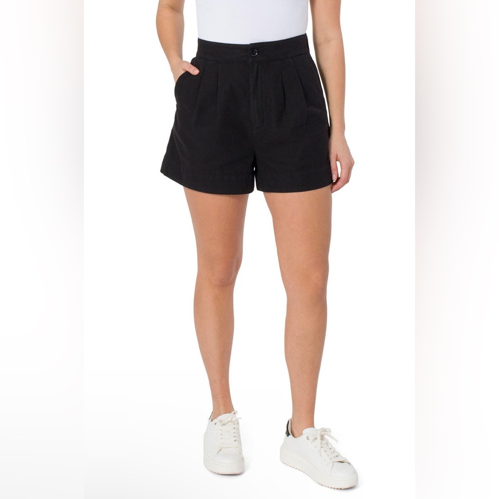 Joie Pleated High Rise Linen Blend Shorts Casual Lightweight Size Small